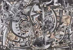 Untitled by Robert Klippel, 1977, ink and collage on paper, sold Sep 2017