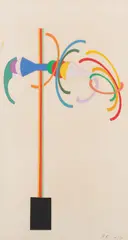 Untitled by Robert Klippel, 1976, gouache and collage on paper, sold Sep 2017
