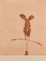 John Olsen, Hopping Mouse I, 1978, etching A/P