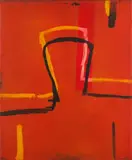 Graham Fransella, Head in Red Earth, etching 4/35