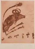 John Olsen, Hopping Mouse, 1978, sugar lift etching 11/60