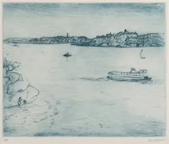 Sydney Harbour by Lloyd Rees, 1978, etching A/P, sold May 2017