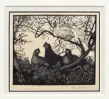 (LOCATION SYDNEY OFFICE - all enquiries phone 02 9362 9045) by Lionel Lindsay, woodcut, sold May 2017
