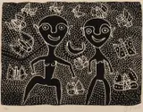 Jimmy Pike, Two Little Girls, screenprint 11/95