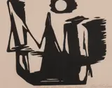 Eric Anchor Thake, Mirage People, Alice Springs, 1946, linocut