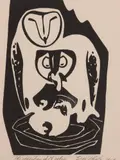 Eric Anchor Thake, The Adoration of the Magi,, 1949, linocut
