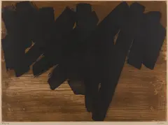 Pierre Soulages, Untitled, 1957, colour aquatint on paper 51/100