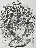 John Olsen, Potrait Brett Whiteley, lithograph