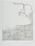 John Olsen, Leap '75, etching a/p