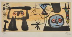 Joan Miró, Un Poeme Dans Chaque Livre, etching and aquatint in colours