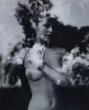 Gordon De Lisle, Nude at Window, vintage bromide photograph