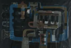 Jan Senbergs, Inside A Machine, 1963, screenprint , total edition of 20
