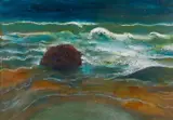 Albert Tucker, Sea Study, mixed media on paper