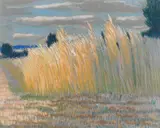Norman Lloyd, The Wheat Field, pastel on paper