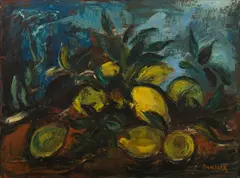 Alice Danciger, Still Life with Lemons, oil on canvas
