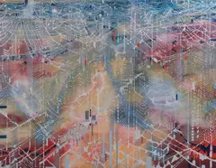 Jon Cattapan, Locus Vista (Grey to Pink), oil on linen