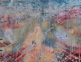 Jon Cattapan, Locus Vista (Grey to Pink), oil on linen