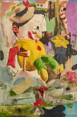 McLean Edwards, Buttons, 2003, oil on canvas
