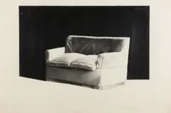 William Delafield Cook Junior, The Couch, 1971, charcoal on paper