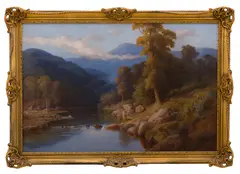Walter Seehusen, River's End, Beechworth, 1875, oil on canvas