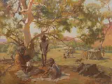 Jack John Noel Kilgour, The Good Season, 1974, oil on hessian