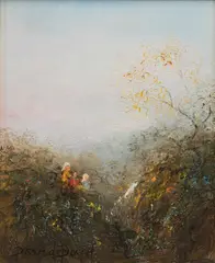 Three Children by David Boyd, oil on board, sold Jun 2017