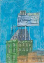 Michael Shannon, Malthouse, 1966, mixed media on paper