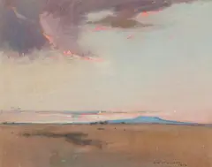 On the Western Plains by R. W. Sturgess, 1915, watercolour and gouache, sold Mar 2017