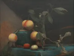 Still Life with Fruit by Percy Leason, oil on canvas, sold Mar 2017