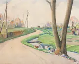 Rah Fizelle, By the Roadside, watercolour