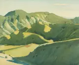 Kenneth Robertson Macqueen, Afternoon in the Nambour Hills, watercolour