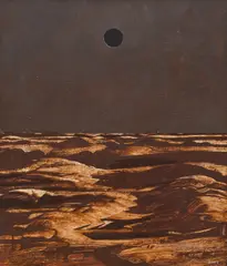 Black Noon by Lawrence Daws, oil on canvasboard, sold Mar 2017