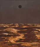Lawrence Daws, Black Noon, oil on canvasboard