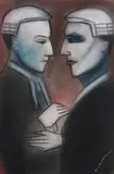 Robert Dickerson, Brothers at Law, pastel on paper