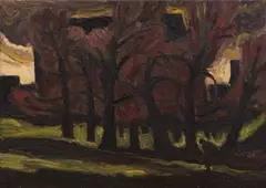 Gardens by Rick Amor, 1984, oil on canvas, sold Mar 2017