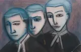 Robert Dickerson, Legal Eagles, pastel on paper