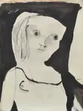 Anne Hall, Abstract Portrait of a Woman with Black