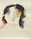 Anne Hall, Face of A Woman with Black Hair