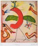 Graham Fransella, Mocking, 1988, etching