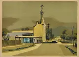 Kenneth Jack, Town Hall, Talbot, Victoria, 1958, screenprint