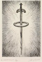 The Adelaide Ring by Jeffrey Smart, 2004, etching, sold Oct 2016