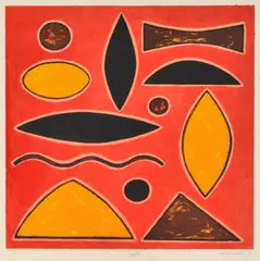 Jazz II by John Coburn, 2000, screenprint, sold Oct 2016