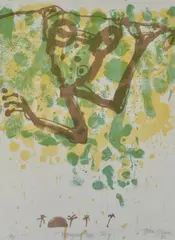John Olsen, Hanging Tree Frog, 1986, lithograph