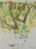 John Olsen, Hanging Tree Frog, 1986, lithograph