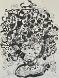 John Olsen, Portrait of Brett Whiteley, 1979, lithograph