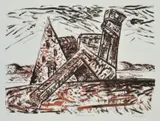 Jan Senbergs, Dream Home, 1985, lithograph