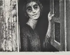 Noel Counihan, Image of Opoul No.5, 1981, lithograph