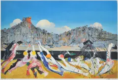 Earth and Fire by Arthur Boyd, off-set lithograph, sold Oct 2016