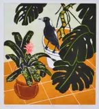 John Taylor, Magpie, 1988, linocut