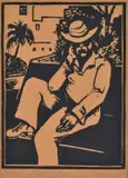John Taylor, Siesta Mexico, 2000, linocut